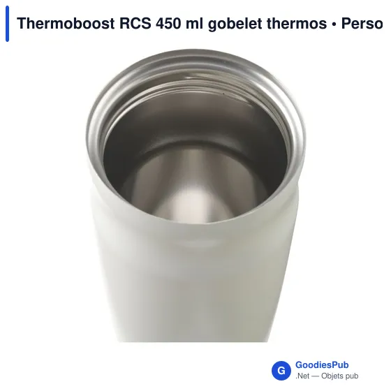 Gobelet thermos personnalisable 450 ml avec logo - Thermoboost RCS - Image 6