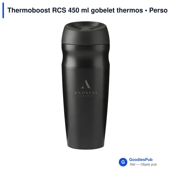 Gobelet thermos personnalisable 450 ml avec logo - Thermoboost RCS - Image 8