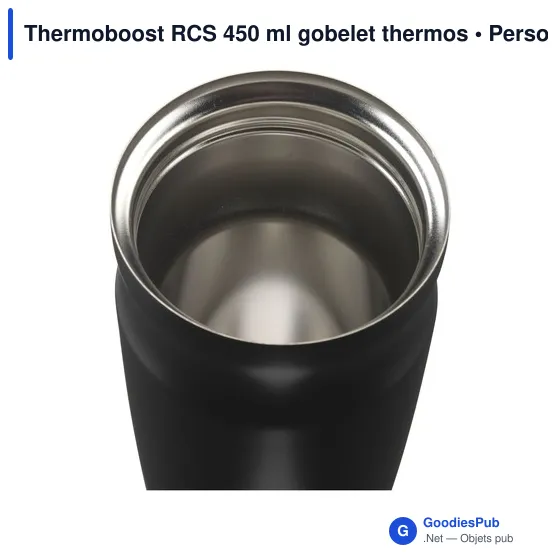 Gobelet thermos personnalisable 450 ml avec logo - Thermoboost RCS - Image 10