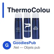 Bouteille thermos personnalisable 500ml avec logo - ThermoColour RCS - Miniature 6