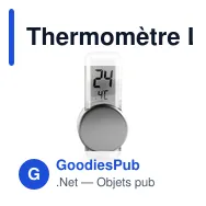 Thermomètre LCD personnalisable avec logo - Accessoire maison - Miniature 1