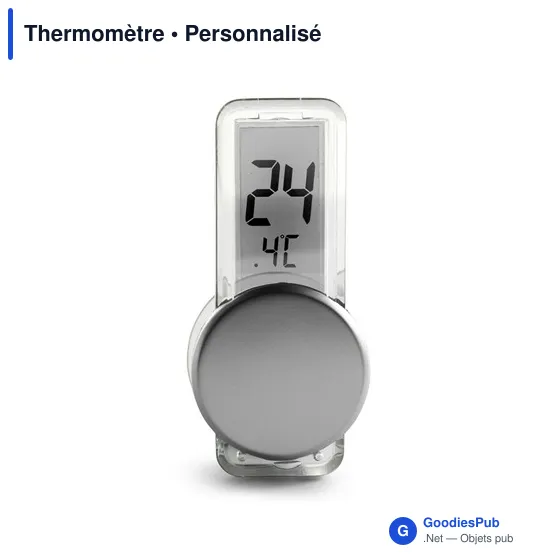 Thermomètre LCD personnalisable avec logo - Accessoire maison - Image 1