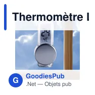 Thermomètre LCD personnalisable avec logo - Accessoire maison - Miniature 2