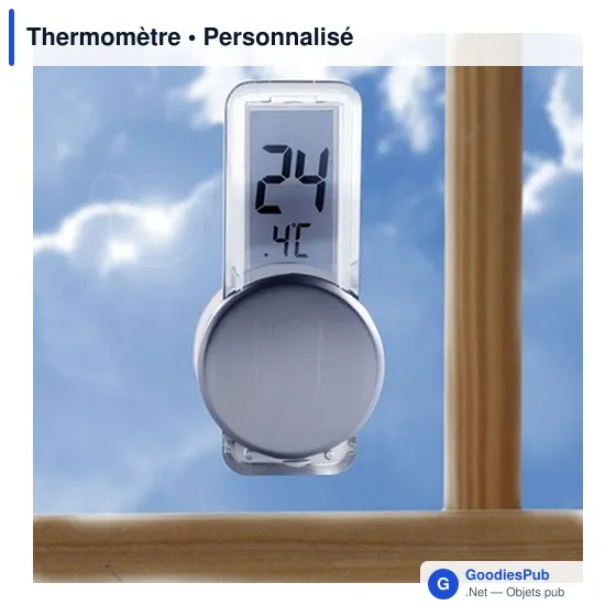 Thermomètre LCD personnalisable avec logo - Accessoire maison - Image 2