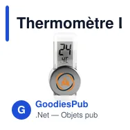 Thermomètre LCD personnalisable avec logo - Accessoire maison - Miniature 3