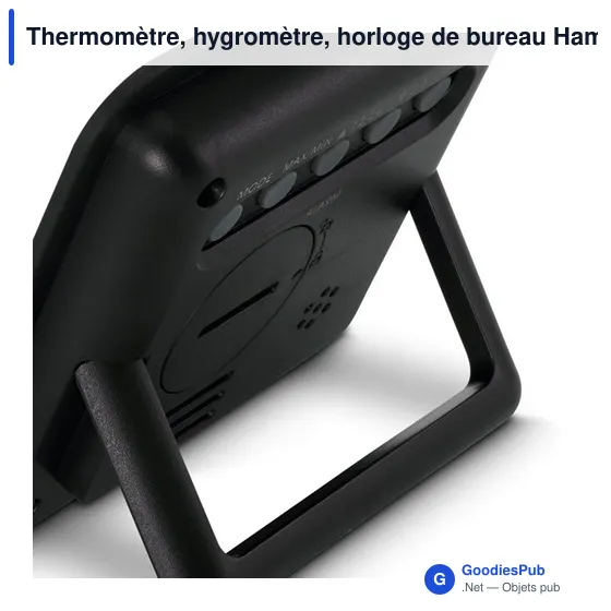 Thermomètre, hygromètre, horloge de bureau Hama Borneo - Image 3