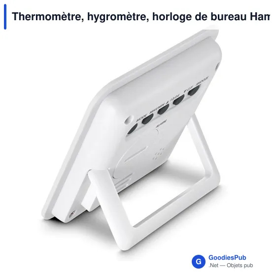 Thermomètre, hygromètre, horloge de bureau Hama Borneo - Image 8