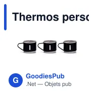 Thermos personnalisable 420 ml et 3 mugs pour logo | Quavean - Miniature 6