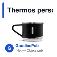 Thermos personnalisable 420 ml et 3 mugs pour logo | Quavean - Miniature 10