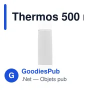 Thermos personnalisable 500 ml en acier inoxydable avec logo - Olympe - Miniature 2