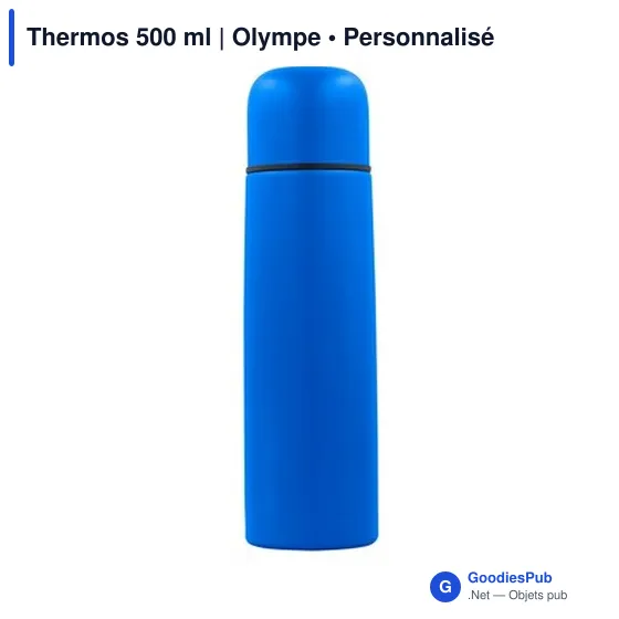 Thermos personnalisable 500 ml en acier inoxydable avec logo - Olympe - Image 11