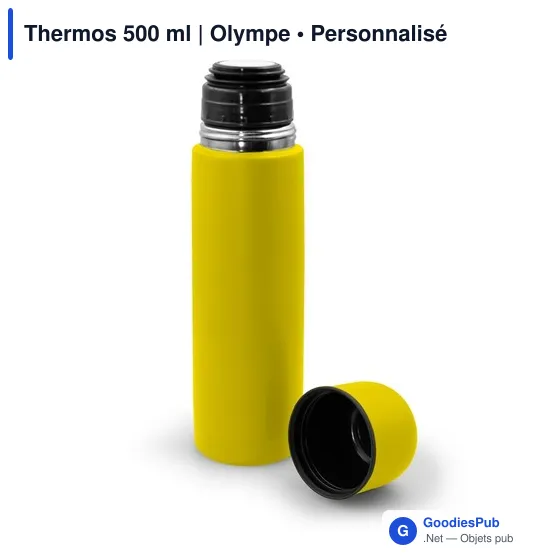 Thermos personnalisable 500 ml en acier inoxydable avec logo - Olympe - Image 4