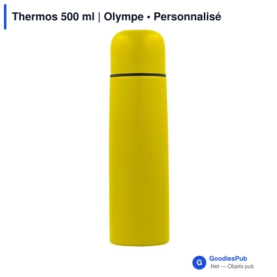 Thermos personnalisable 500 ml en acier inoxydable avec logo - Olympe - Image 5