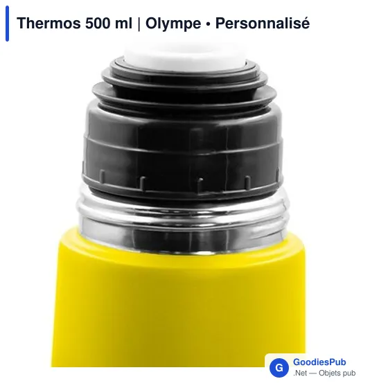 Thermos personnalisable 500 ml en acier inoxydable avec logo - Olympe - Image 6