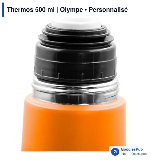Thermos personnalisable 500 ml en acier inoxydable avec logo - Olympe - Image 9