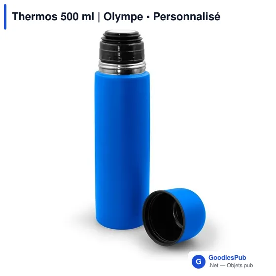 Thermos personnalisable 500 ml en acier inoxydable avec logo - Olympe - Image 10