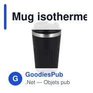 Mug isotherme personnalisable en inox recyclé 400 ml avec logo - Café à emporter - Miniature 2