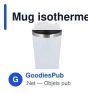 Mug isotherme personnalisable en inox recyclé 400 ml avec logo - Café à emporter - Miniature 3