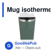 Mug isotherme personnalisable en inox recyclé 400 ml avec logo - Café à emporter - Miniature 4