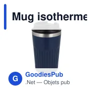 Mug isotherme personnalisable en inox recyclé 400 ml avec logo - Café à emporter - Miniature 5
