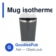 Mug isotherme personnalisable en inox recyclé 400 ml avec logo - Café à emporter - Miniature 6