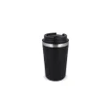 Variante Noir - Mug isotherme personnalisable en inox recyclé 400 ml avec logo - Café à emporter