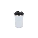 Variante Blanc - Mug isotherme personnalisable en inox recyclé 400 ml avec logo - Café à emporter