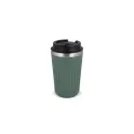 Variante Vert olive - Mug isotherme personnalisable en inox recyclé 400 ml avec logo - Café à emporter