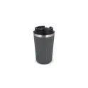 Variante Gris - Mug isotherme personnalisable en inox recyclé 400 ml avec logo - Café à emporter