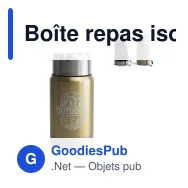 Boîte repas isotherme personnalisable en inox 600 ml avec logo - Sagaform Mark - Miniature 1