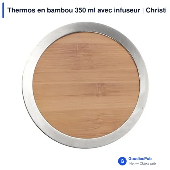 Thermos isotherme personnalisable en bambou 350 ml avec logo - Image 8
