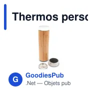 Thermos personnalisable en bambou 500 ml avec logo | Georgia - Miniature 5