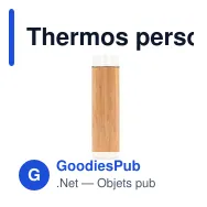 Thermos personnalisable en bambou 500 ml avec logo | Georgia - Miniature 7