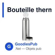Bouteille thermos personnalisable 1 L avec logo - Thermotop Maxi - Miniature 1