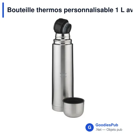 Bouteille thermos personnalisable 1 L avec logo - Thermotop Maxi