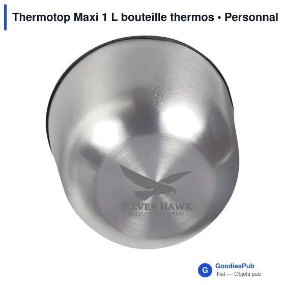 Bouteille thermos personnalisable 1 L avec logo - Thermotop Maxi - Image 2
