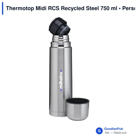 Bouteille isotherme personnalisable Thermotop Midi RCS avec logo - Image 2
