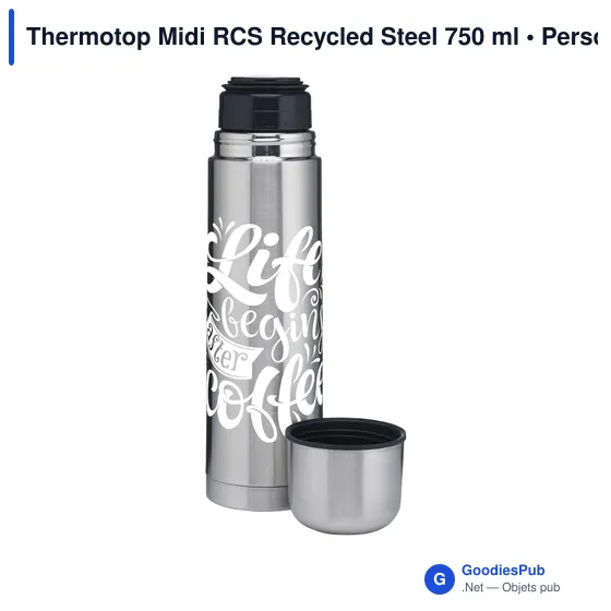 Bouteille isotherme personnalisable Thermotop Midi RCS avec logo - Image 3