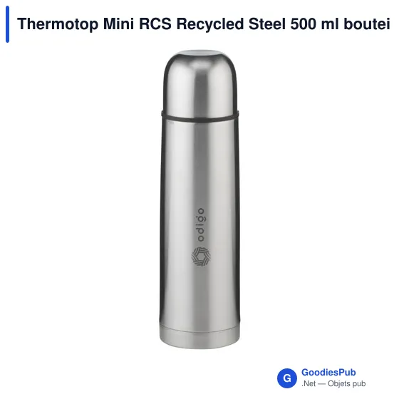 Bouteille isotherme personnalisable Thermotop Mini RCS 500 ml avec logo - Image 1