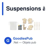 Suspensions à colorier personnalisables en bois avec logo - THEZOO - Miniature 2