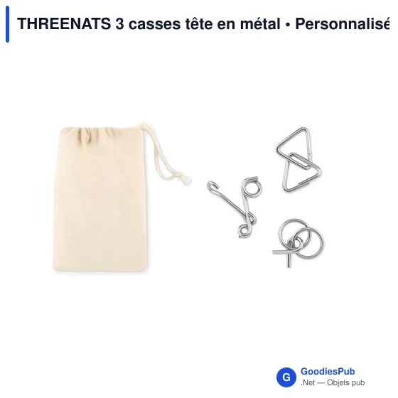 THREENATS 3 casses tête en métal - Image 1