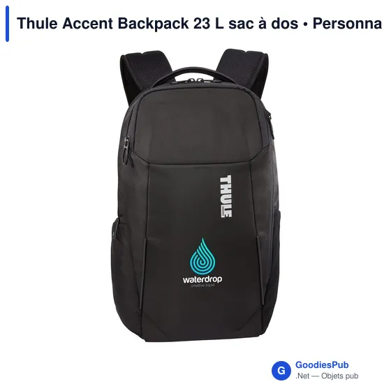 Sac à dos professionnel personnalisable Thule Accent Backpack 23 Lavec logo - Image 12