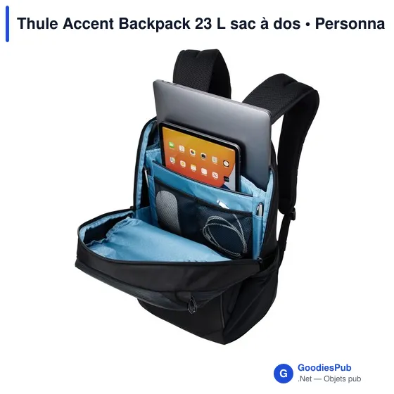 Sac à dos professionnel personnalisable Thule Accent Backpack 23 Lavec logo - Image 4