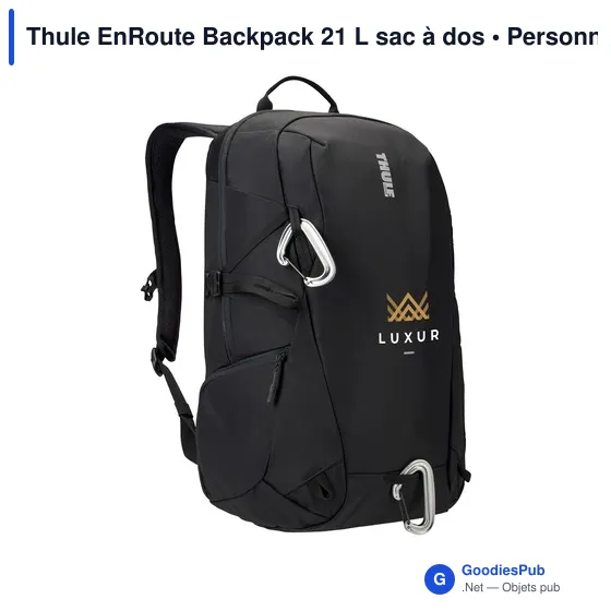 Sac à dos Thule EnRoute 21 L personnalisable avec logo - Image 2