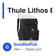 Sac à dos personnalisable Thule Lithos Backpack 20 L avec logo - Miniature 2