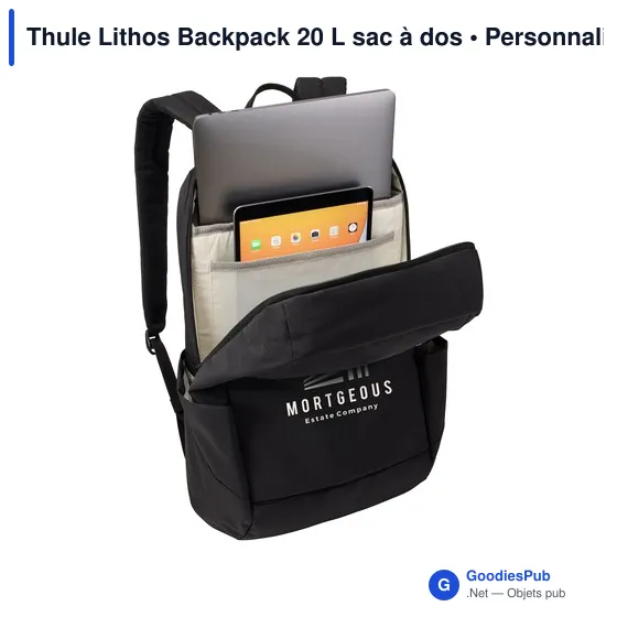 Sac à dos personnalisable Thule Lithos Backpack 20 L avec logo - Image 4