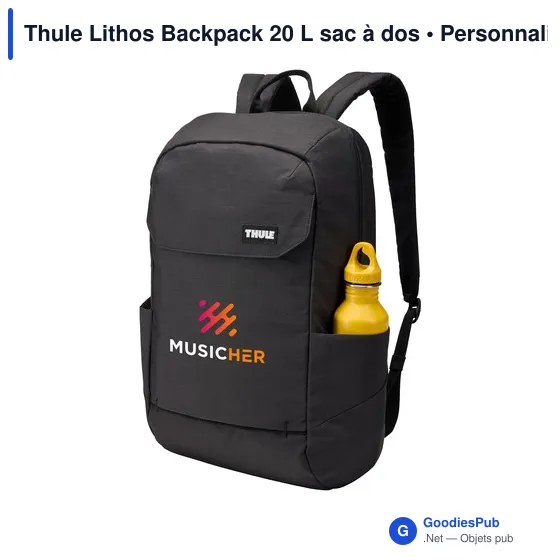 Sac à dos personnalisable Thule Lithos Backpack 20 L avec logo - Image 6