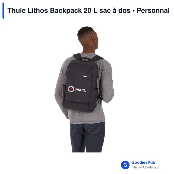 Sac à dos personnalisable Thule Lithos Backpack 20 L avec logo - Image 8