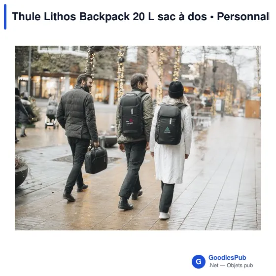 Sac à dos personnalisable Thule Lithos Backpack 20 L avec logo - Image 9
