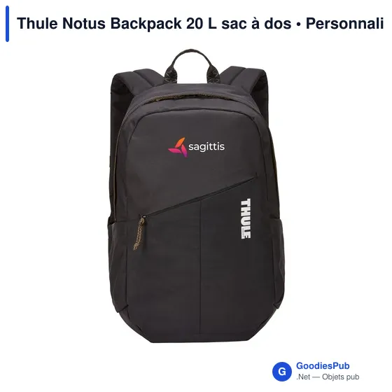 Sac à dos professionnel personnalisable Thule Notus 20 L avec logo - Image 1